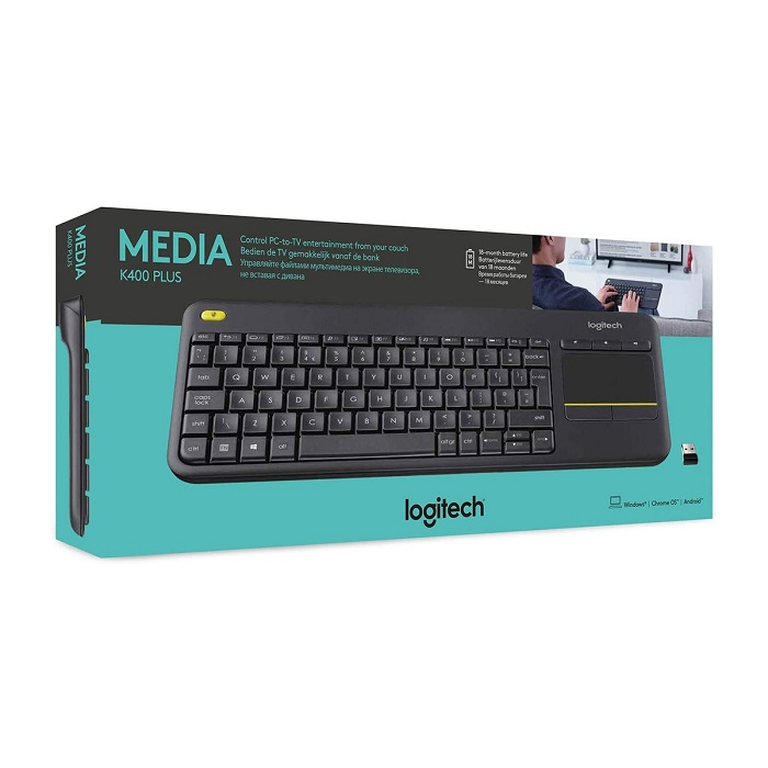 Logitech Wireless Keyboard with TouchPad K400 Plus  | Tech Deals thumbnail 1
